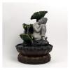 Rocky Falls Indoor Tabletop Water Fountain Hand-made Sitting and Reclining Buddha Statues, Running Water, LED Fountains, Zen Living Room, Feng Shui, Water Features, Home Crafts Serene Rock Water Featu view 1