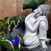 Rocky Falls Indoor Tabletop Water Fountain Hand-made Sitting and Reclining Buddha Statues, Running Water, LED Fountains, Zen Living Room, Feng Shui, Water Features, Home Crafts Serene Rock Water Featu view 4
