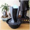 Rocky Falls Indoor Tabletop Water Fountain Desktop Fountain Waterscape Flowing Fountain Indoor Air Humidifier Desktop Fountain Garden Micro Landscape Home Office Feng Shui Decoration Serene Rock Water view 4