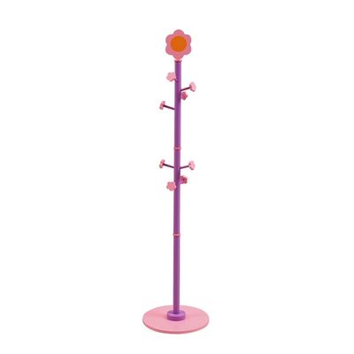 Coat Stand Coat Stand Modern Creative Flower Shape Coat Rack Wood Children Standing Clothes Rack for Coats Hats Bags Girls Bedroom Office Hallway