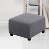 ZYYH Foot Stool Cover Square,Ottoman Cover Slipcover Stretch Jacquard Storage Ottoman Foot Rest Cover Sofa Furniture Protector Slipcover Machine Washable Grey/Brown/Black (Color : L) view 2