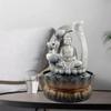 Rocky Falls Indoor Tabletop Water Fountain Desktop Fountain Indoor Fountain Creative Home Decoration Resin Water Waterfall LED Light Fountain Buddha Statue Lucky Feng Shui Ornaments Landscape Decorati view 2