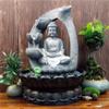 Rocky Falls Indoor Tabletop Water Fountain Desktop Fountain Indoor Fountain Creative Home Decoration Resin Water Waterfall LED Light Fountain Buddha Statue Lucky Feng Shui Ornaments Landscape Decorati view 3