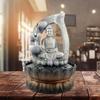 Rocky Falls Indoor Tabletop Water Fountain Desktop Fountain Indoor Fountain Creative Home Decoration Resin Water Waterfall LED Light Fountain Buddha Statue Lucky Feng Shui Ornaments Landscape Decorati view 4