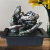 Rocky Falls Indoor Tabletop Water Fountain Desktop Fountain Indoor Fountain Wealth Feng Shui Decorations Flowing Water Sound Desktop Waterfall Fountain Simulation Rockery Waterfall Home Decoration Ser view 3