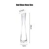 Hand-Made Blown Art Bud Glass Vase - Clear Small Glass Vase with Heavy Base - Single Stem Flower Drop Vase for Home and Office Decor (Oblique Mouth) view 2