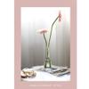 Hand-Made Blown Art Bud Glass Vase - Clear Small Glass Vase with Heavy Base - Single Stem Flower Drop Vase for Home and Office Decor (Oblique Mouth) view 3