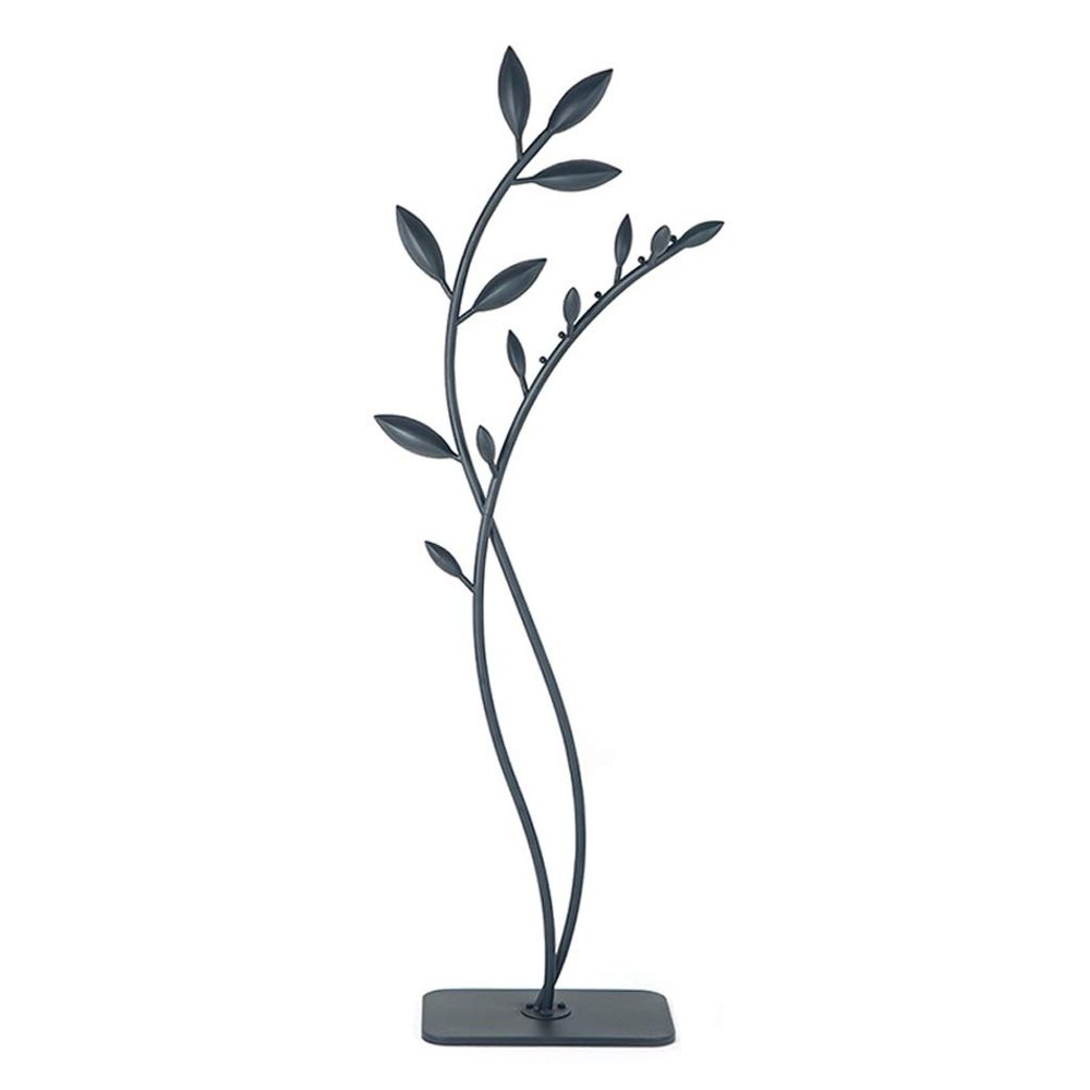 Coat Stand Coat Stand Metal Floor Coat Rack Easy Assembly Double Pole Coat Rack for Hat Jacket Coat Rack Tree Living Room Bedroom Hall Bedroom Office Hallway (Color : Black)