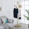 Coat Stand Coat Stand Metal Floor Coat Rack Easy Assembly Double Pole Coat Rack for Hat Jacket Coat Rack Tree Living Room Bedroom Hall Bedroom Office Hallway (Color : Black) view 2