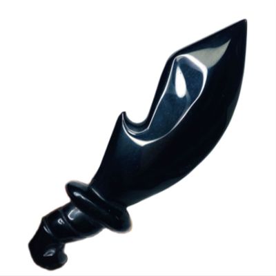 CAREG 145mm Natural Obsidian Hand Polished Knife Katana Home Spirit Decoration and Witchcraft Altar Supplies Crystal and Stone Healing (Color : Weight 93g)