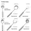 18/10 Stainless Steel Cooking Utensils Set 6 Pcs Metal Long Handle Kitchen Utensil, Spatula, Serving Soup spoon, Leaking shovel, Pasta Spoon Kitchen Tools Set (6 Pieces Set) view 2