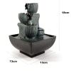 Desktop Fountain Waterfall Indoor Fountain LED Flowing Water Desktop Fountains Wealth Good Lucky Feng Shui Desktop Decorations Zen Meditation Yoga Peaceful Ornaments Zen Meditation Waterfall view 2