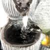 Desktop Fountain Waterfall Indoor Fountain LED Flowing Water Desktop Fountains Wealth Good Lucky Feng Shui Desktop Decorations Zen Meditation Yoga Peaceful Ornaments Zen Meditation Waterfall view 4