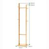 Coat Stand Free Standing Wood Coat Stand, Bamboo Coat Rack, with 4 Hooks and 1 Tiers Storage Shelf, for Hallway Entryway Hats Scarves Bedroom Office Hallway view 2