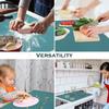 Extra Large Dark Green Countertop Mat - Silicone Table Kitchen Desk Mat - Non-Slip & Heat Resistant - Dinner Placemat Pastry Dough Rolling Mat view 4