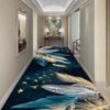 3D Long Hallway Runner Rugs Modern Flowers Area Rug Low-Pile Entryway Carpet with Natural Non-Slip Rubber Backing for Kitchen Living Room Bedroom Doorway ( Size : 50x480cm ) view 2