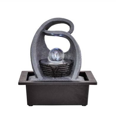 Desktop Fountain Waterfall Resin Decorative Fountains Water Fountains Creative Indoor Craft Desktop Home Decoration Figurines Fengshui Water Fountain Zen Meditation Waterfall ( Color : A )