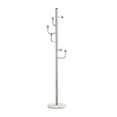 BDPP Coat Stand Coat Stand 304 Stainless Steel Coat Rack Bedroom Floor Hanger Nordic Light Luxury Towel Rack Marble Bathroom Coat Rack Tree Bedroom Office Hallway (Color : C)