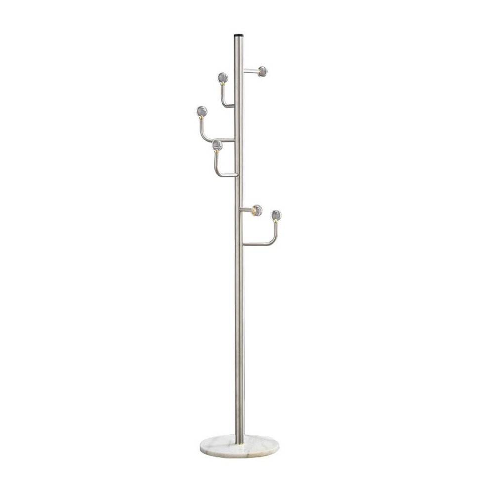 BDPP Coat Stand Coat Stand 304 Stainless Steel Coat Rack Bedroom Floor Hanger Nordic Light Luxury Towel Rack Marble Bathroom Coat Rack Tree Bedroom Office Hallway (Color : C)