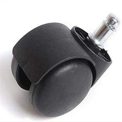 Pkfinrd Trolley for Furniture 1 Set of 2 inch Universal Silent Office Chair with Black castors and Nylon Wheels Home Sofa Bookcase Replacement castors