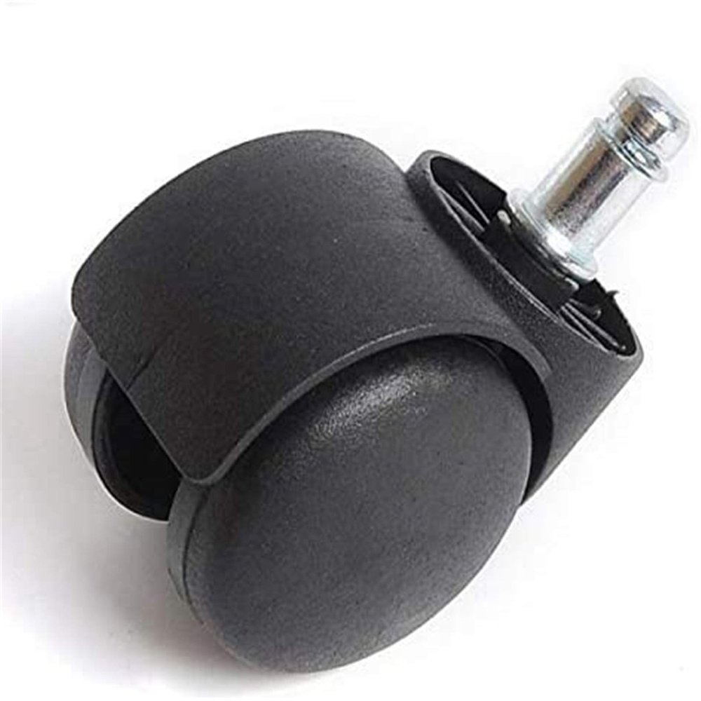 Pkfinrd Trolley for Furniture 1 Set of 2 inch Universal Silent Office Chair with Black castors and Nylon Wheels Home Sofa Bookcase Replacement castors