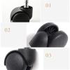 Pkfinrd Trolley for Furniture 1 Set of 2 inch Universal Silent Office Chair with Black castors and Nylon Wheels Home Sofa Bookcase Replacement castors view 4