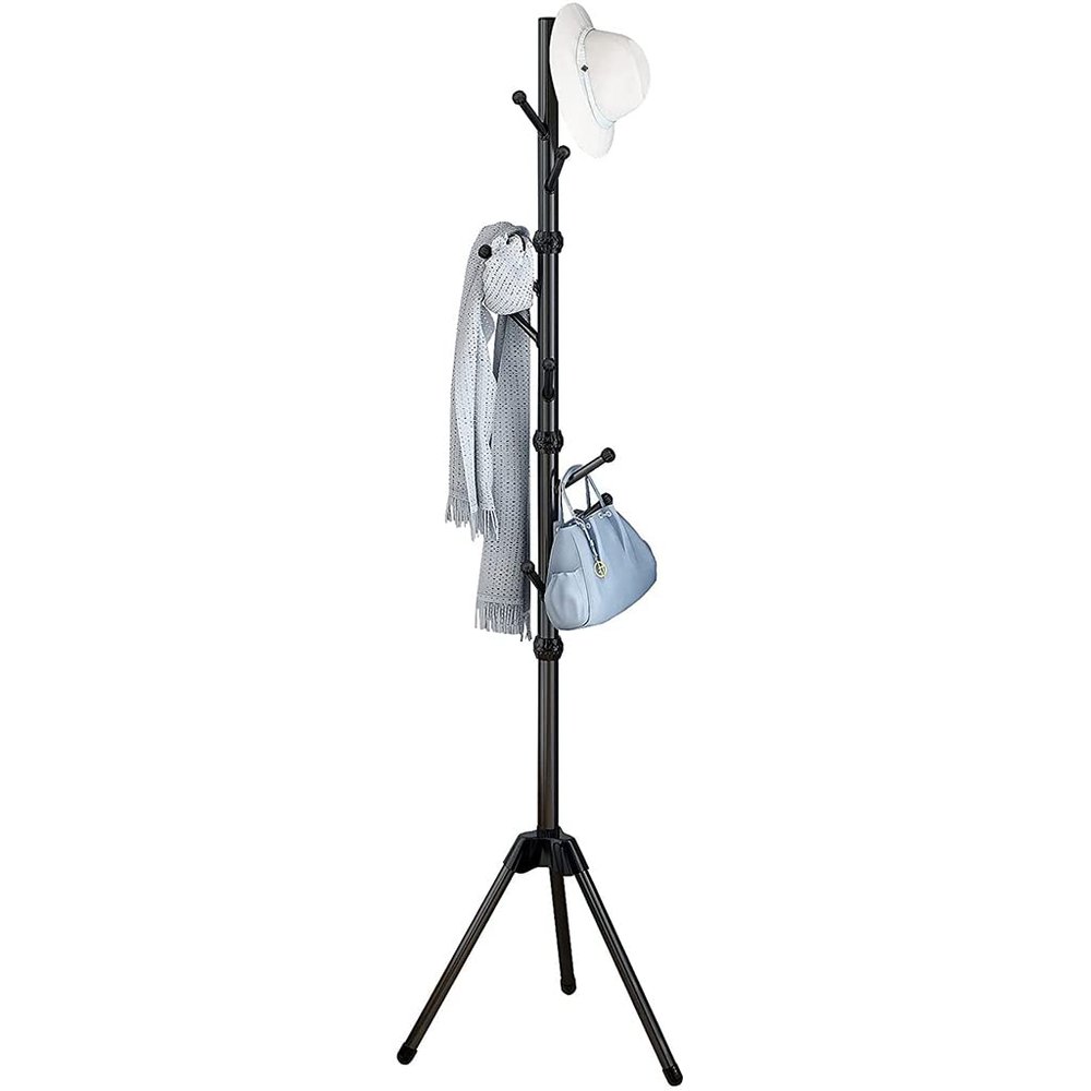 SHATONG Coat Rack Free Standing,Hanger Household Folding Storage Finishing Hook,Super Easy Assembly No Tools Required for Coats,Garment,Hats,Umbrellas,Scarves,Office,Bedroom