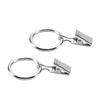 16Pcs Curtain Clip Rings with Hooks Metal 0.98" Inner Dia 0.14" Thickness Drapery Ring for Window Curtain Rods Silver Tone,Aicosineg view 1