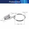 16Pcs Curtain Clip Rings with Hooks Metal 0.98" Inner Dia 0.14" Thickness Drapery Ring for Window Curtain Rods Silver Tone,Aicosineg view 2