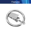 16Pcs Curtain Clip Rings with Hooks Metal 0.98" Inner Dia 0.14" Thickness Drapery Ring for Window Curtain Rods Silver Tone,Aicosineg view 3