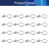 16Pcs Curtain Clip Rings with Hooks Metal 0.98" Inner Dia 0.14" Thickness Drapery Ring for Window Curtain Rods Silver Tone,Aicosineg view 4