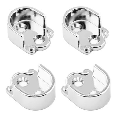 Zinc Alloy Closet Pole Sockets, Wardrobe Bracket Holder, Shower Curtain Rod Pole End Supports Sockets Flange 0.75" Diameter, 4Pcs,Aicosineg