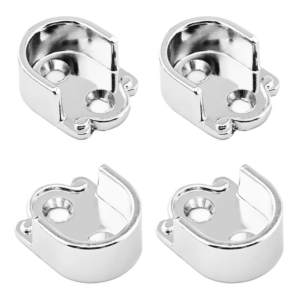 Zinc Alloy Closet Pole Sockets, Wardrobe Bracket Holder, Shower Curtain Rod Pole End Supports Sockets Flange 0.75" Diameter, 4Pcs,Aicosineg