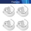 Zinc Alloy Closet Pole Sockets, Wardrobe Bracket Holder, Shower Curtain Rod Pole End Supports Sockets Flange 0.75" Diameter, 4Pcs,Aicosineg view 3