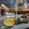Mama's Turn to Wine Stemless Wine Glass,Wedding Favor Glasses,Clear Glass,Party Favor Glass for Events,Branding,and Gifts. view 4