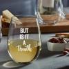 But is It A Truth - ??,Stemless Wine Glass,Wedding Favor Glasses,Clear Glass,Party Favor Glass for Events,Branding,and Gifts. view 1