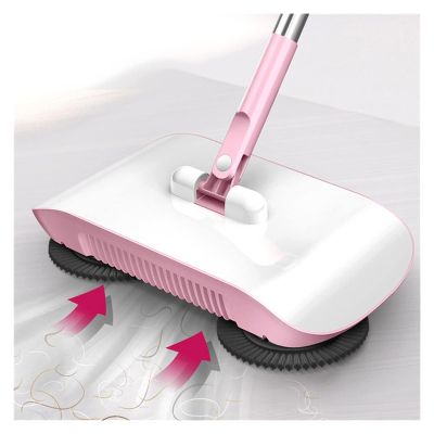 YEZIW Wet Dry Vacuum Cleaner Broom Robot Vacuum Cleaner Floor Home Kitchen Sweeper Mopping Sweeping Machine Magic Handle Household Electric Floor Mops Floor Cleaning (Color : Pink)