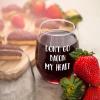 Don't Go Bacon My Heart,Stemless Wine Glass,Wedding Favor Glasses,Clear Glass,Party Favor Glass for Events,Branding,and Gifts. view 2