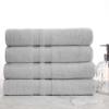 BNM Ultra-Soft Cotton Bathroom Towel Set, Includes 4 Bath Towels, Quick-Dry, Home Basics, Shower, Bathroom Spa Basics, Home Essentials, Highly Absorbent, Plush Solid Design, 4 Pieces, Silver view 2