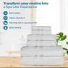 BNM Ultra-Soft Cotton Bathroom Towel Set, Includes 4 Bath Towels, Quick-Dry, Home Basics, Shower, Bathroom Spa Basics, Home Essentials, Highly Absorbent, Plush Solid Design, 4 Pieces, Silver view 3