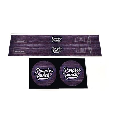 PAKGURU 40 Sets Label stickers for 3.5g Tin Cans with Lid Press-In Self-seal Can Food Containers (Purple Punch label set only)