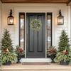 Artificial Christmas Wreath with Frosted Foliage and Pine Cones 24-Inch Unlit view 2