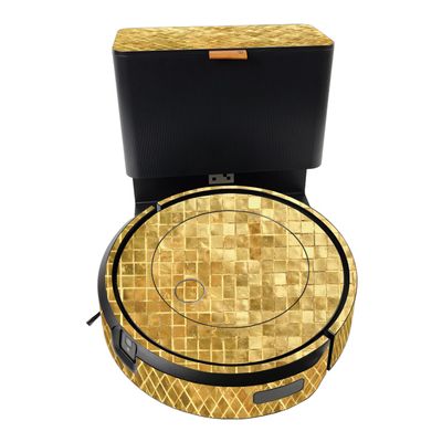 MightySkins Skin Compatible with iRobot Roomba j7+ - Gold Tiles | Protective, Durable, and Unique Vinyl Decal wrap Cover | Easy to Apply, Remove, and Change Styles | Made in The USA