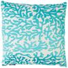 MOD LIFESTYLES 20x20 All Over Coral Decorative Pillow 20'' x 20'' Blue/White view 1