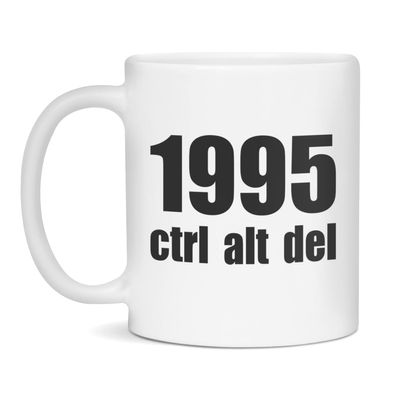 1995 Ctrl Alt Del Coffee Tea Mug for Friends Mom Dad Coworkers Boss, 11-Ounce White