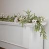Northlight Artificial Christmas Garland with Frosted Foliage and Berries Unlit, 5' x 7", Green view 2