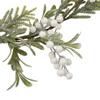 Northlight Artificial Christmas Garland with Frosted Foliage and Berries Unlit, 5' x 7", Green view 3