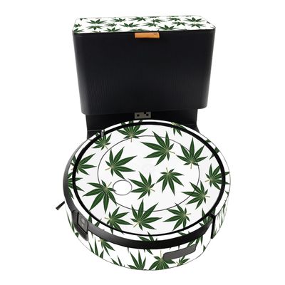 MightySkins Skin Compatible with iRobot Roomba j7+ - Pot Leaves Green | Protective, Durable, and Unique Vinyl Decal wrap Cover | Easy to Apply, Remove, and Change Styles | Made in The USA