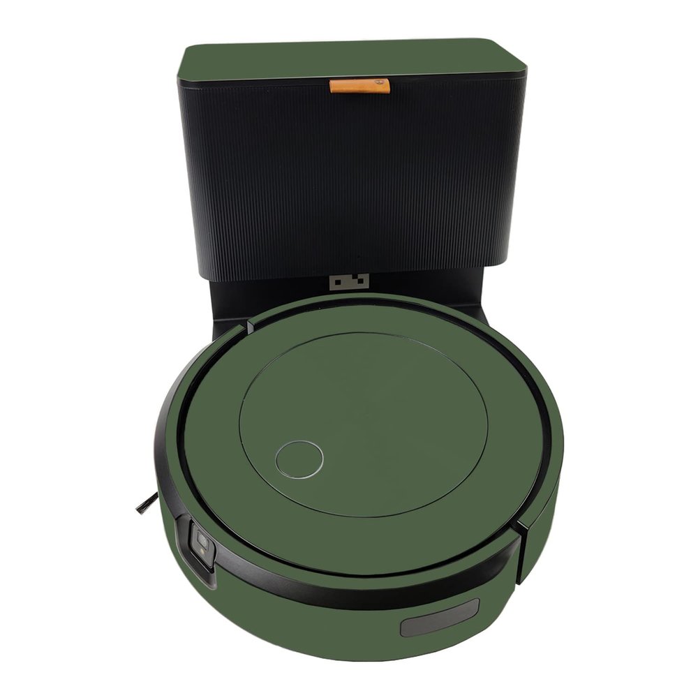 MightySkins Skin Compatible with iRobot Roomba j7+ - Solid Olive | Protective, Durable, and Unique Vinyl Decal wrap Cover | Easy to Apply, Remove, and Change Styles | Made in The USA