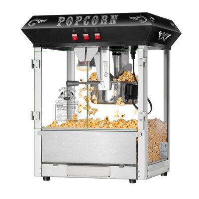 Superior Popcorn Hot and Fresh Popcorn Machine - Black, 8 Ounces